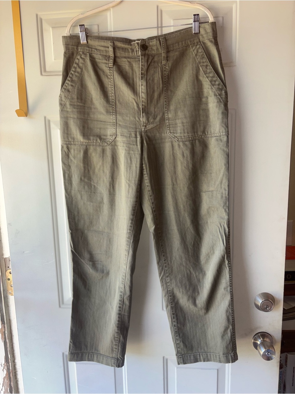 Madewell olive green flap pocket pants size 30